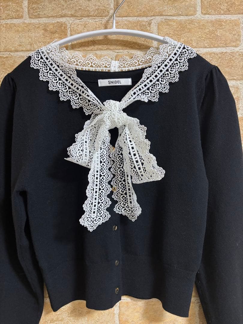 【USAGI ONLINE限定】レースボウタイカーディガン