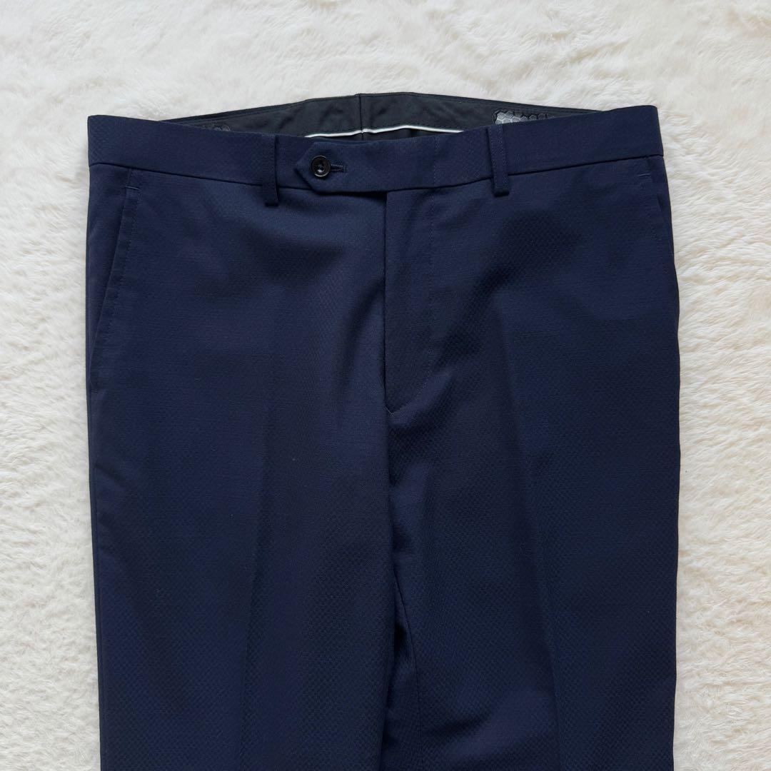 【美品】SUIT SELECTスーツセレクト　3ピース　ビジネススーツ　ネイビー