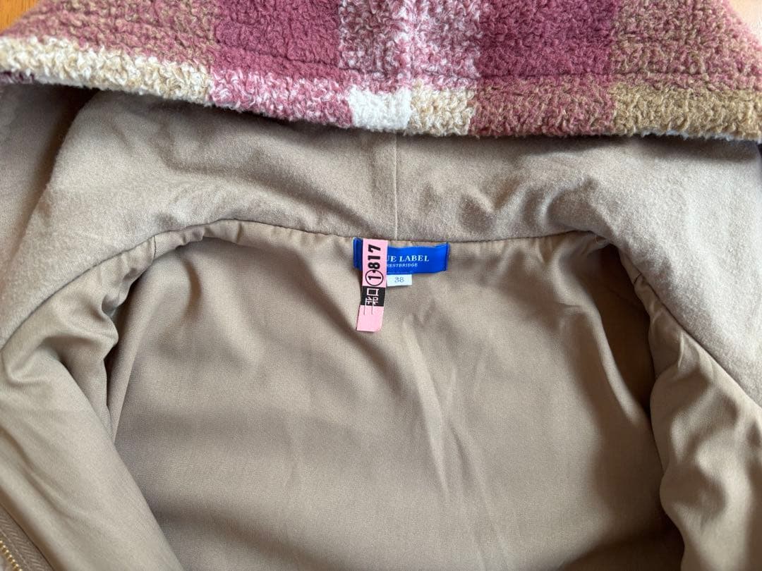 プルーレーベルクレストブリッジ❤︎ボアジャケットサイズ表記38 M