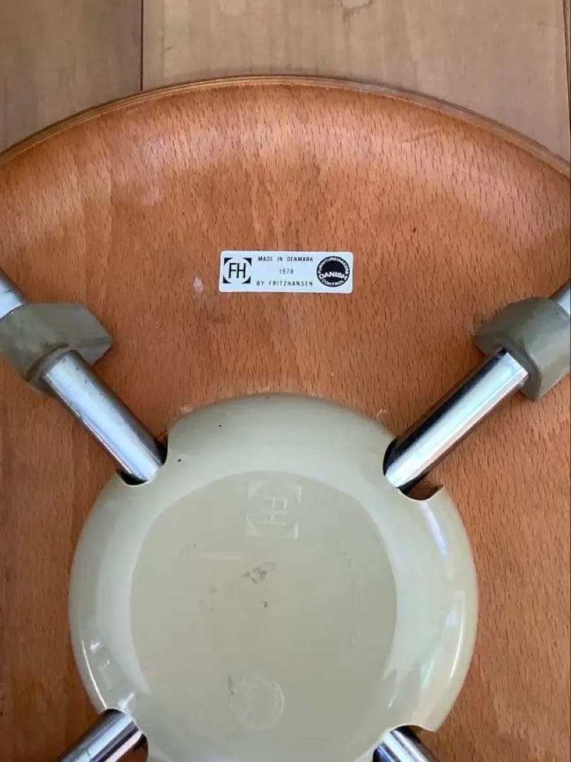 フリッツハンセン　ドットスツール　ヴィンテージ　チーク