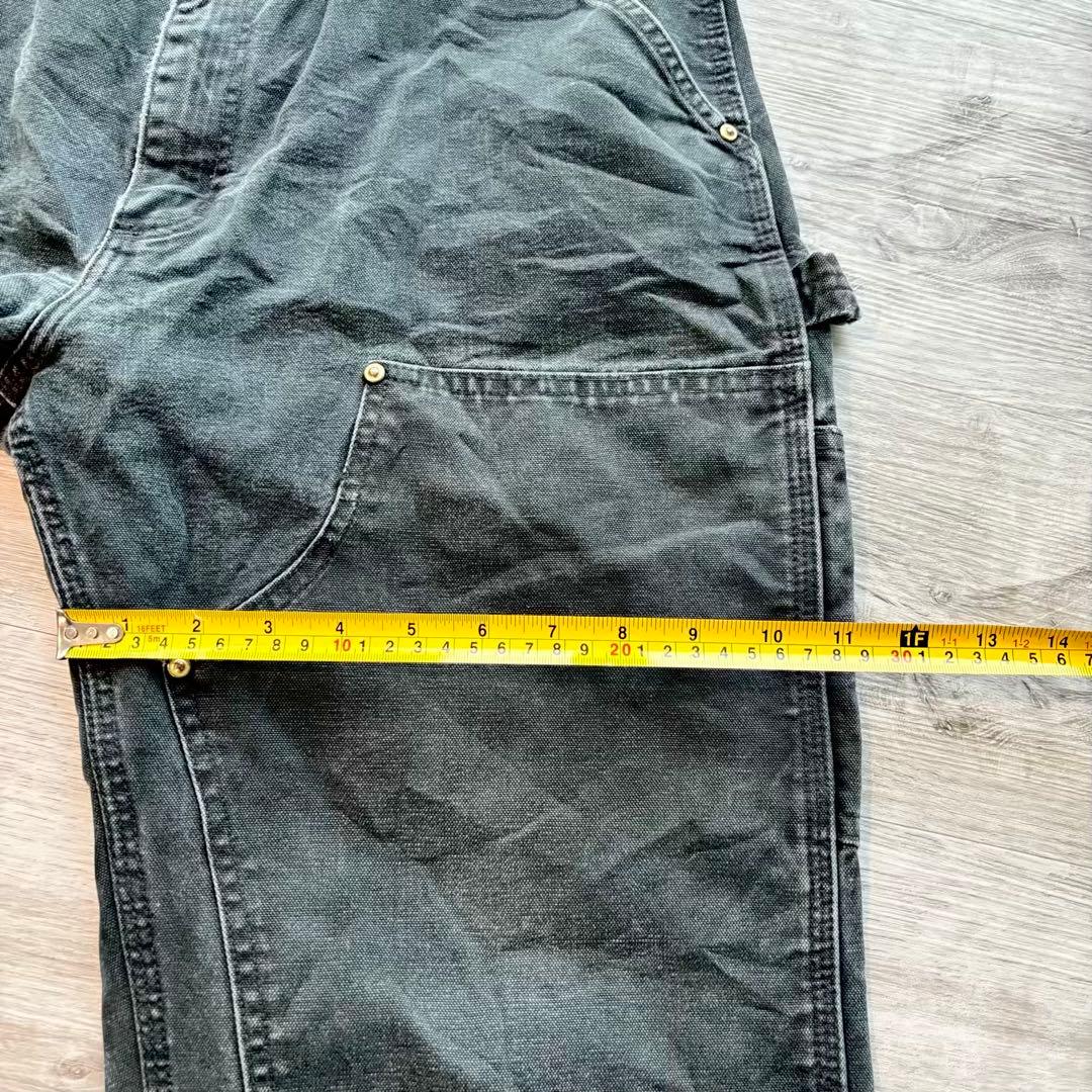 h*読様 【Carhartt】USA製B01 ダブルニー 炭黒フェード#483