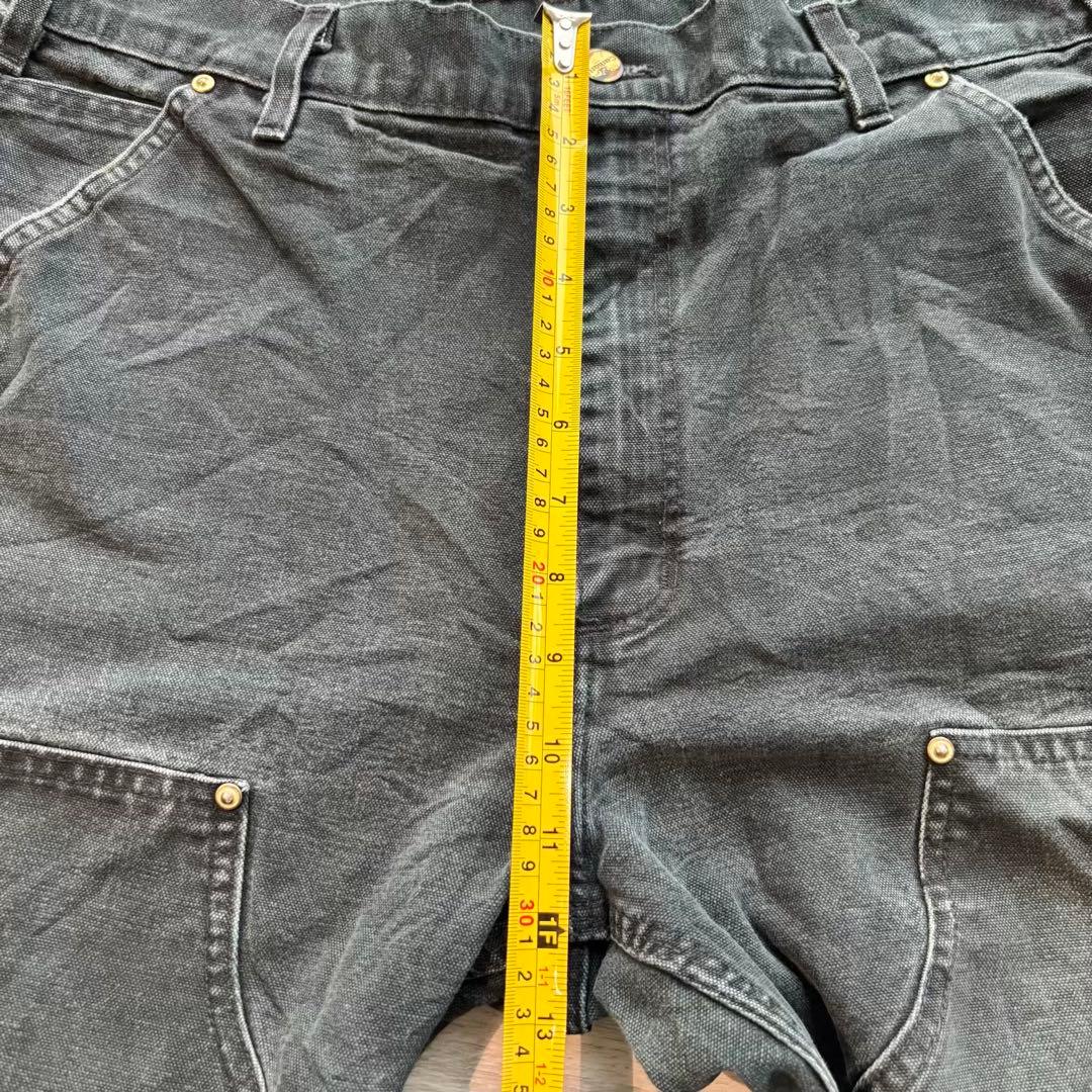 h*読様 【Carhartt】USA製B01 ダブルニー 炭黒フェード#483