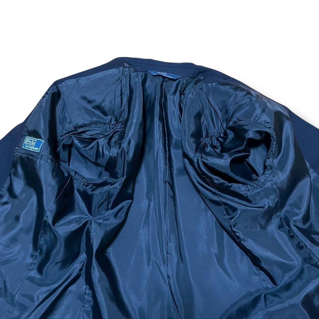 美品 ポロ ラルフローレン 160フォーマルセットアップスーツ 金ボタン 紺ブレ