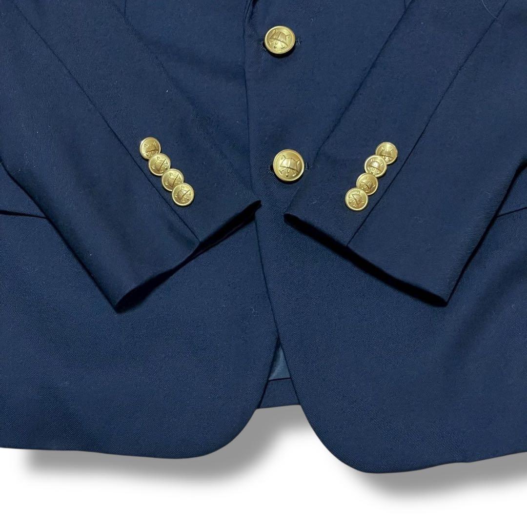 美品 ポロ ラルフローレン 160フォーマルセットアップスーツ 金ボタン 紺ブレ