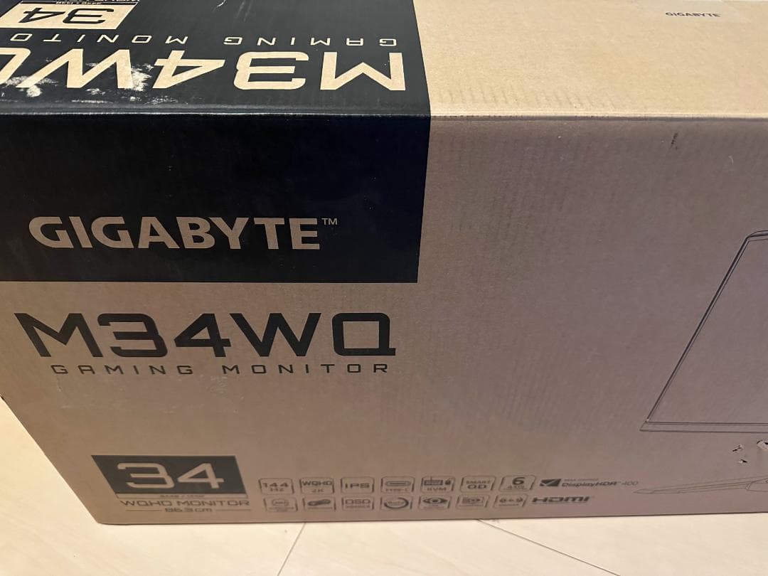 GIGABYTE G34WQ 34型 ウルトラワイドモニター 本体 UWQHD