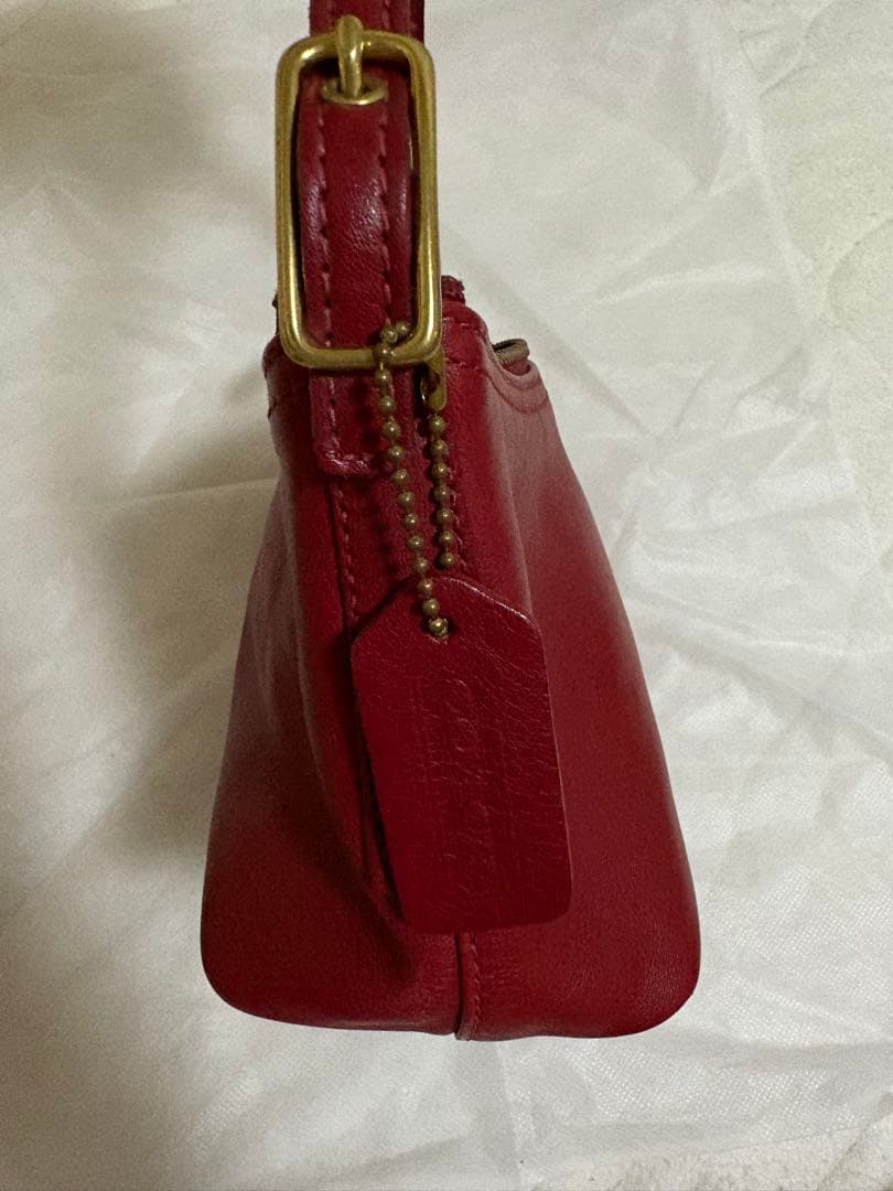 coach レザー 赤 ジッパー付きオールドコーチ 9844