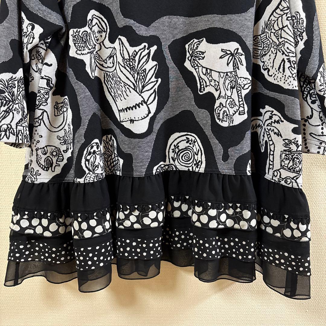 【未使用に近い】✨トクコプルミエヴォル✨女性.動物.魚の柄の前開きチュニック❤️