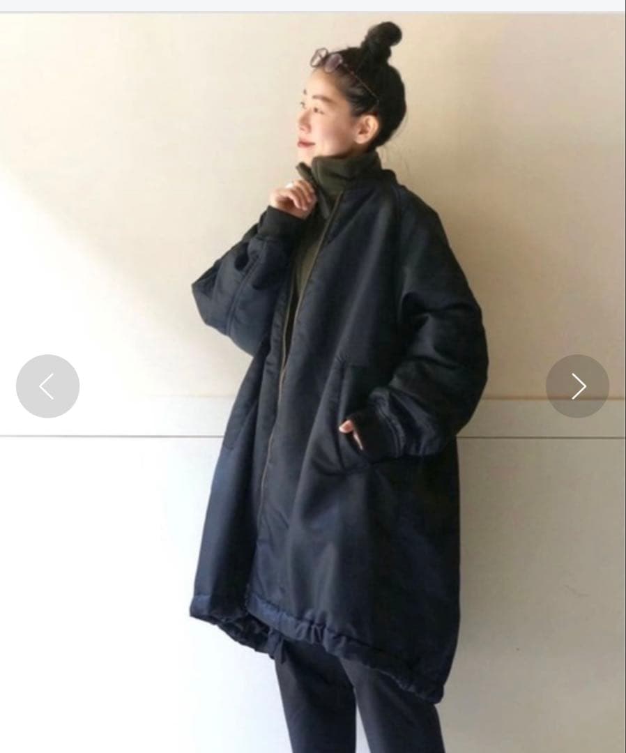 ジャーナルスタンダードラックス　ナイロンナカワタミリタリーリブコート