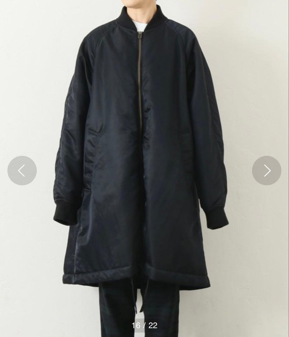 ジャーナルスタンダードラックス　ナイロンナカワタミリタリーリブコート