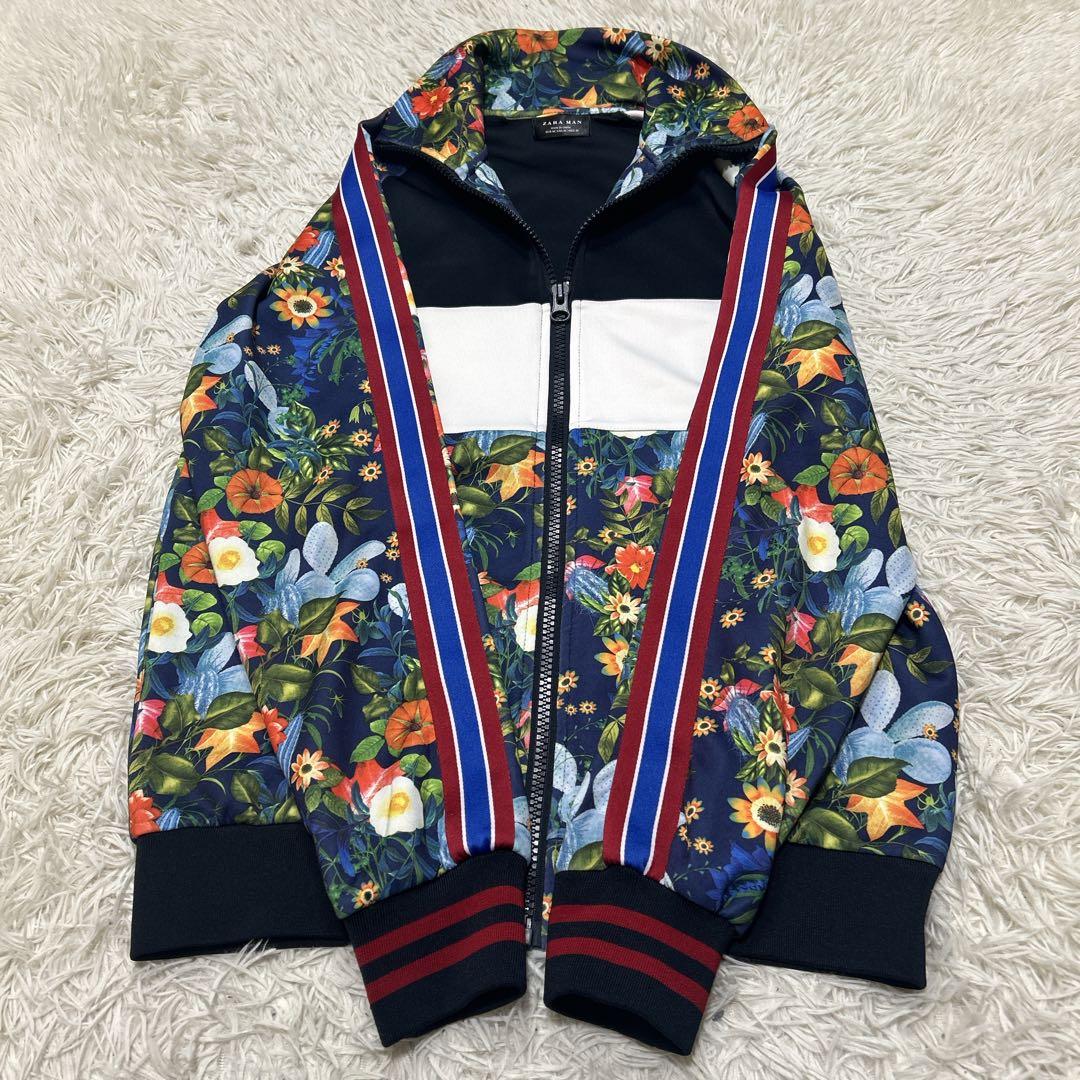 ZARA ザラ　花柄　総柄　ボタニカル　トラックジャケット　パンツ　セットアップ