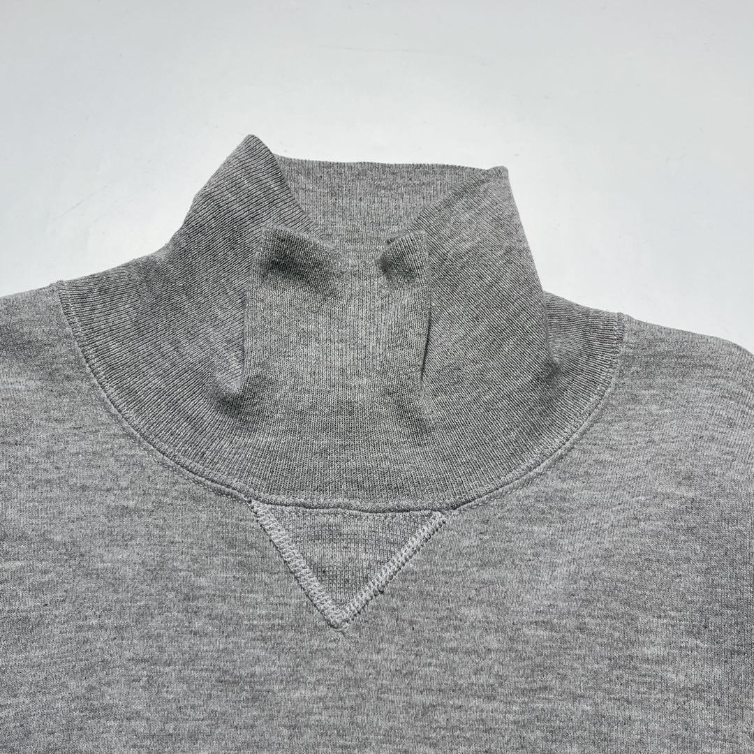 90s ラッセル USA製 スウェット L グレー 無地 タートルネック7677