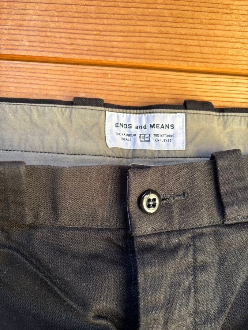 ENDS and MEANS ブラック チノパン M army chino