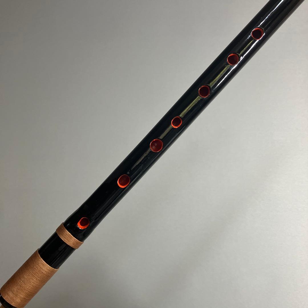 篠笛 四本調子G#管　CMR4-42 唄物　ドレミ調　天地糸巻 竹笛　黒塗