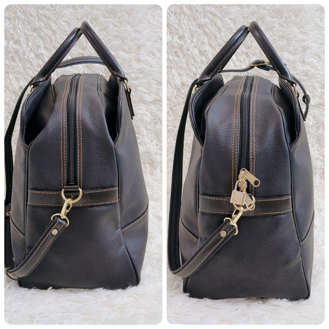 美品✨️豊岡鞄　ボストンバッグ　2way　レザー　ブラック　ショルダーバッグ