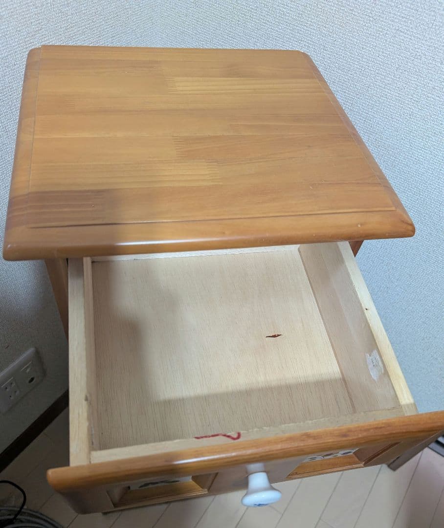 ガラス細工 木製多段チェスト 洋箪笥（送料込）