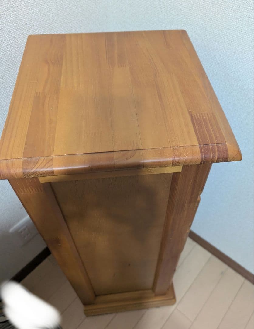 ガラス細工 木製多段チェスト 洋箪笥（送料込）