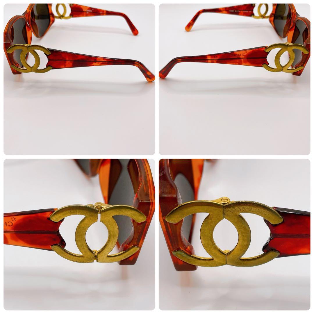 シャネル サングラス ココマーク 02466 べっ甲調　ブラウン　レディース