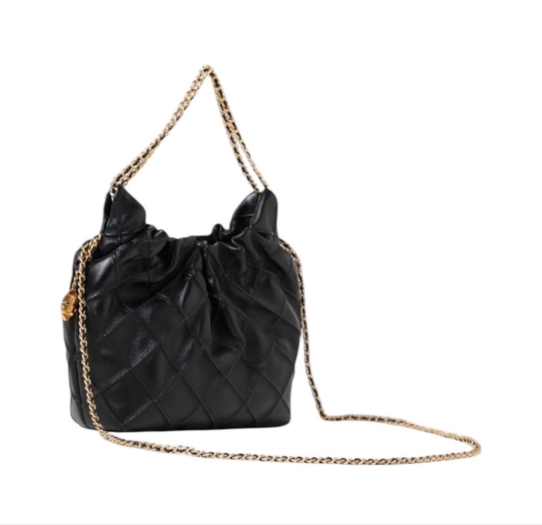 【大人気♡ショッパー付】トリーバーチ ミニ フレミング ホーボーバッグ 黒