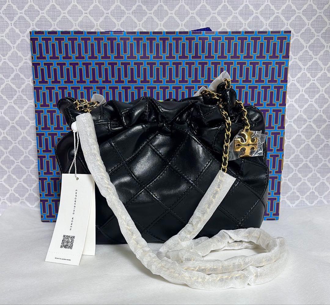 【大人気♡ショッパー付】トリーバーチ ミニ フレミング ホーボーバッグ 黒