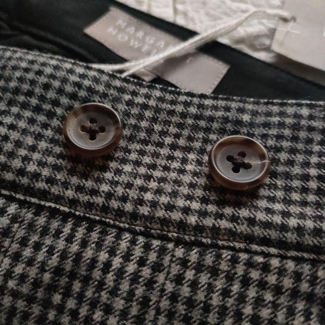 【新品・タグ付】MARGARET HOWELL　チェック柄　起毛　2タックパンツ