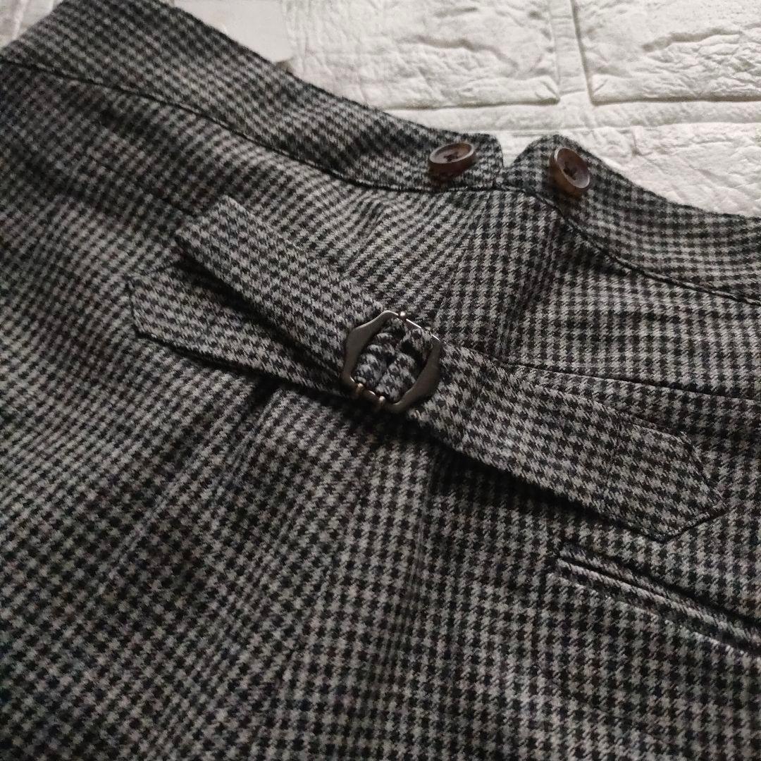 【新品・タグ付】MARGARET HOWELL　チェック柄　起毛　2タックパンツ