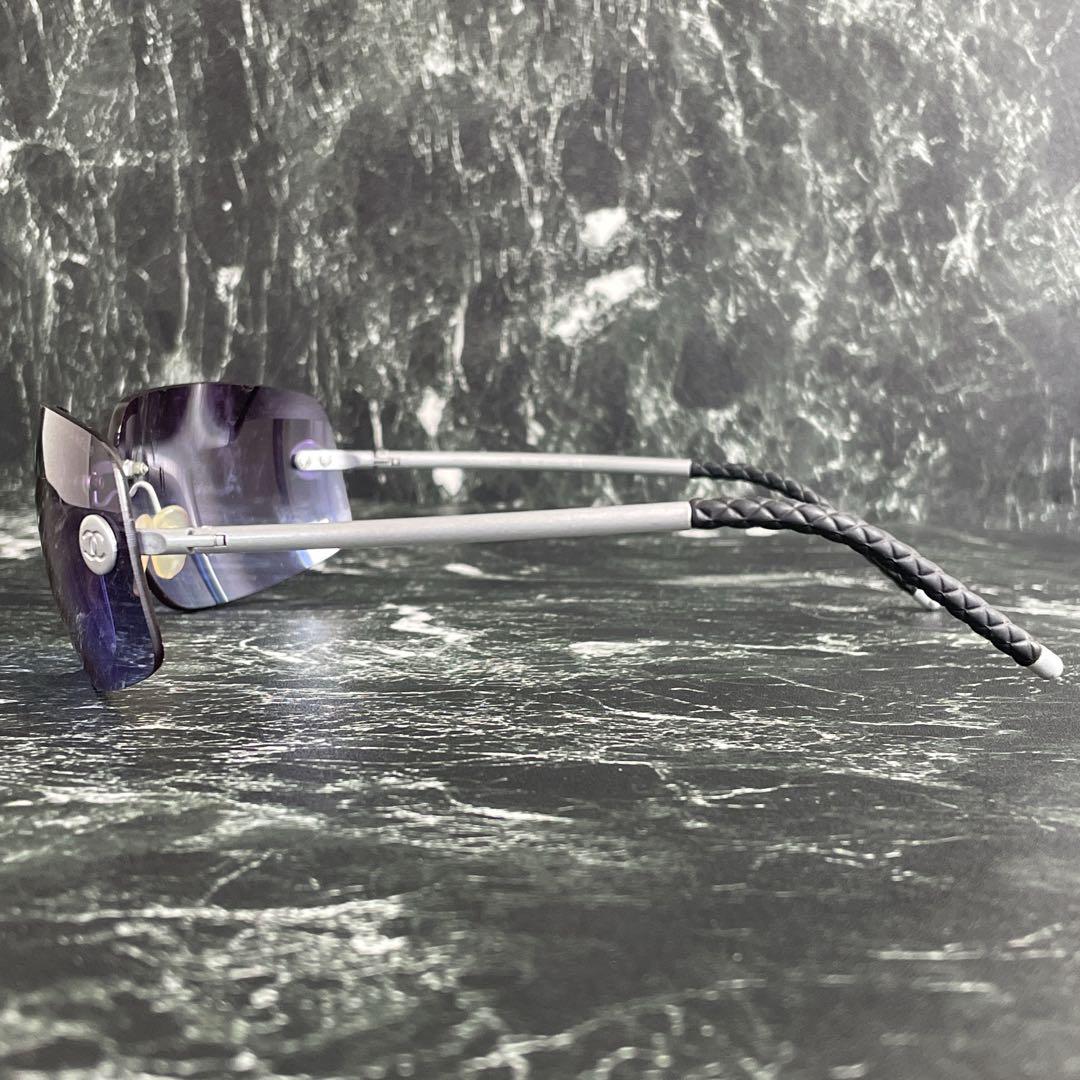 極美品 CHANEL シャネル ココマーク リムレス サングラス カラーレンズ