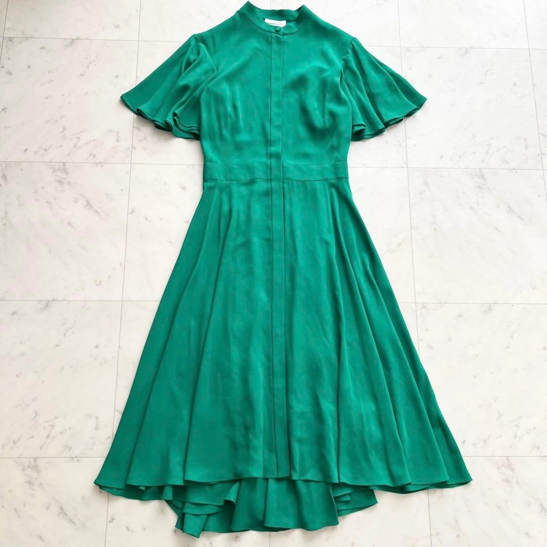 Alexander McQueen 近年 シルク フレアスリーブワンピース