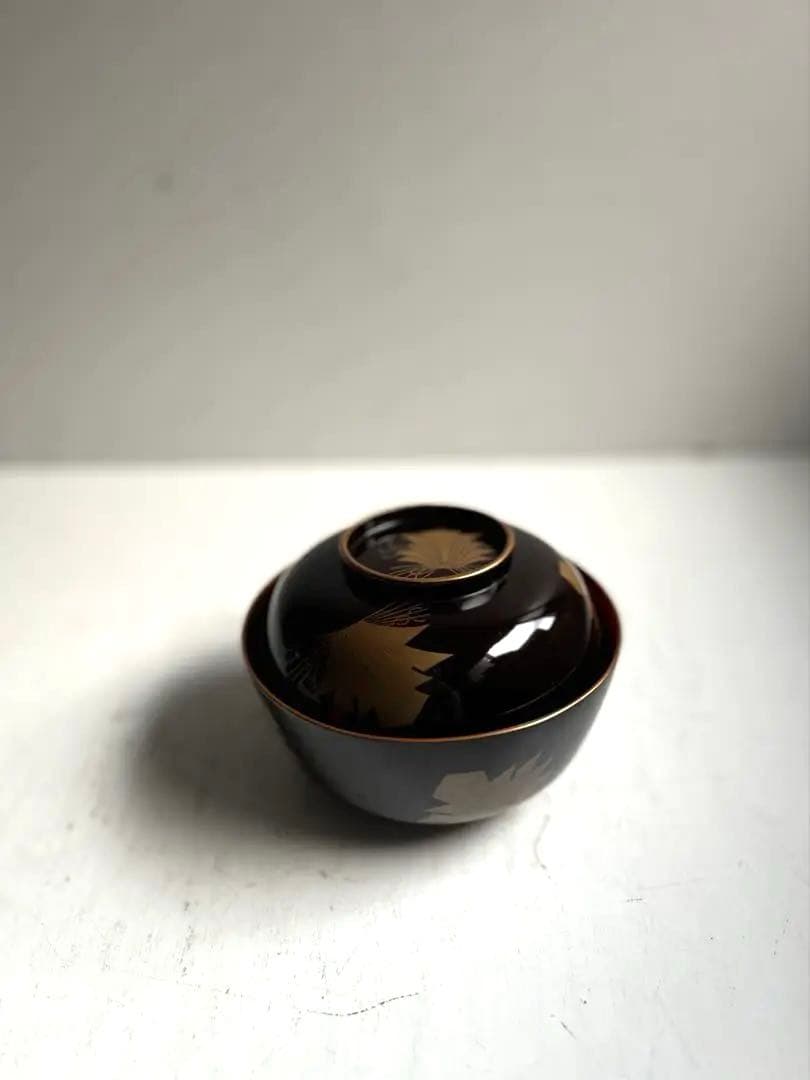 【うさぎ様リクエスト】256 骨董 熨斗紋様吸物椀 4客.419〜2客おまとめ