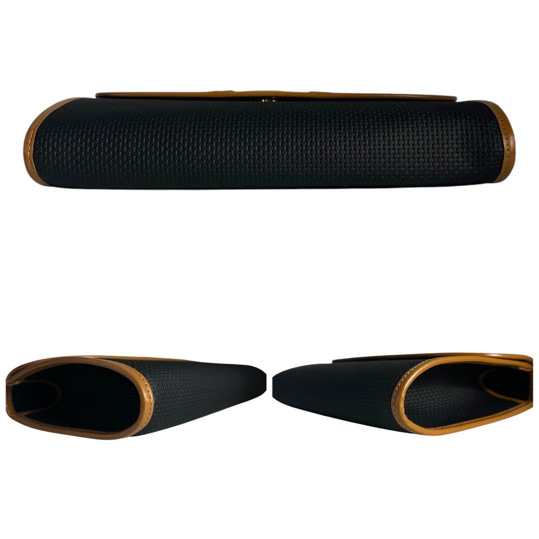 美品 イブサンローラン ヴィンテージ クラッチバッグ YSL レザー ブラック