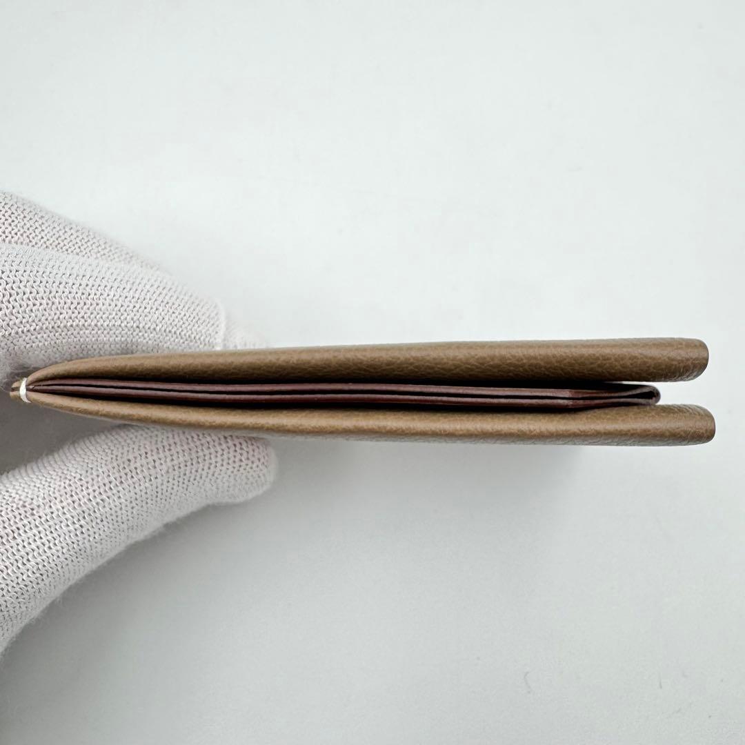 新品✨HERMES Hセリエ カードケース エバーカラー エトゥープ W刻印