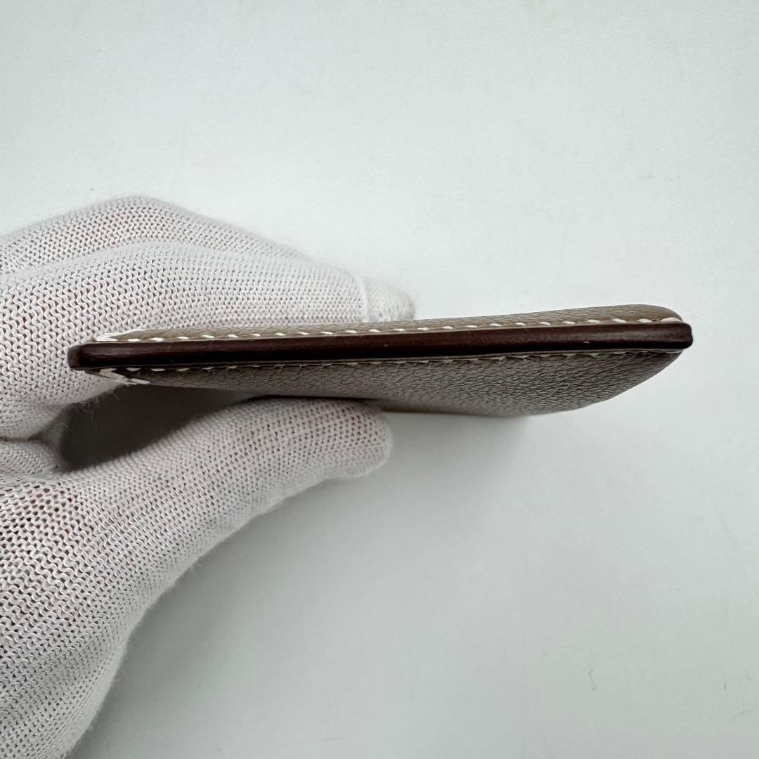 新品✨HERMES Hセリエ カードケース エバーカラー エトゥープ W刻印