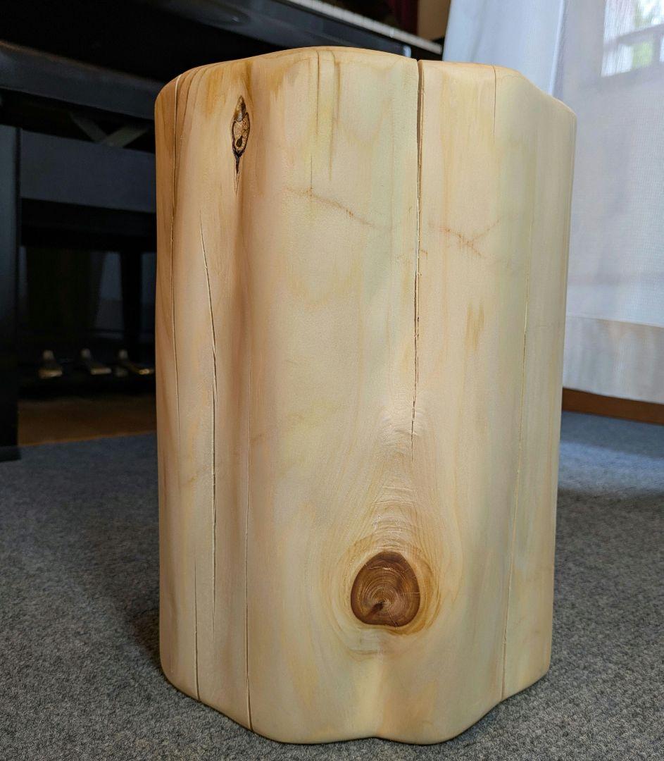 天然ヒバ　切り株　丸太　椅子　スツール　高さ約30.5㎝
