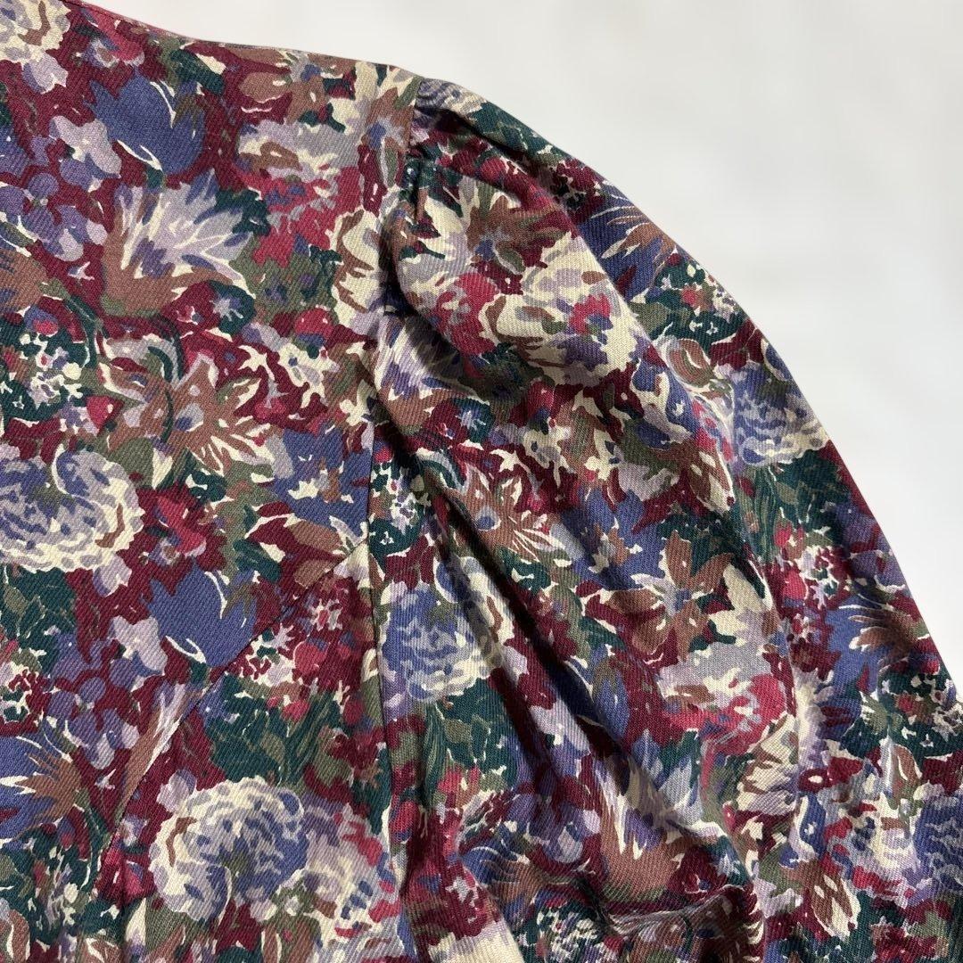 ローラアシュレイ 花柄ワンピース　ヴィンテージ　ロングワンピース　大きいサイズ