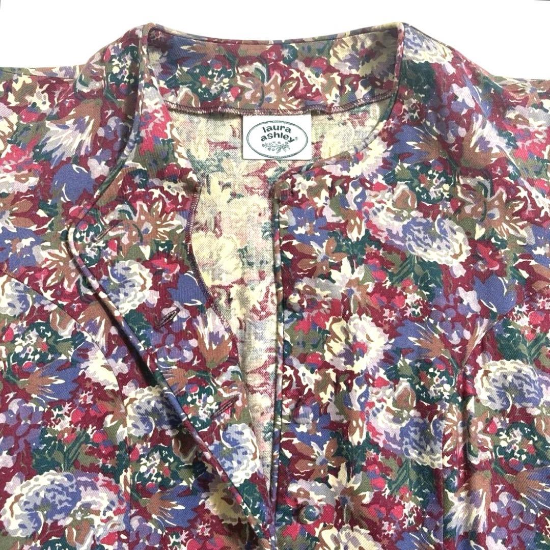 ローラアシュレイ 花柄ワンピース　ヴィンテージ　ロングワンピース　大きいサイズ