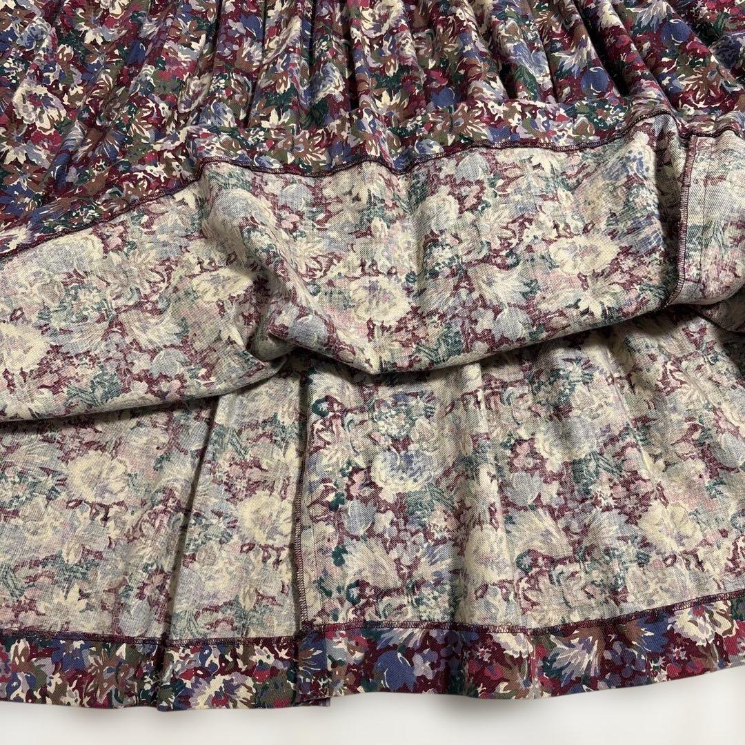 ローラアシュレイ 花柄ワンピース　ヴィンテージ　ロングワンピース　大きいサイズ