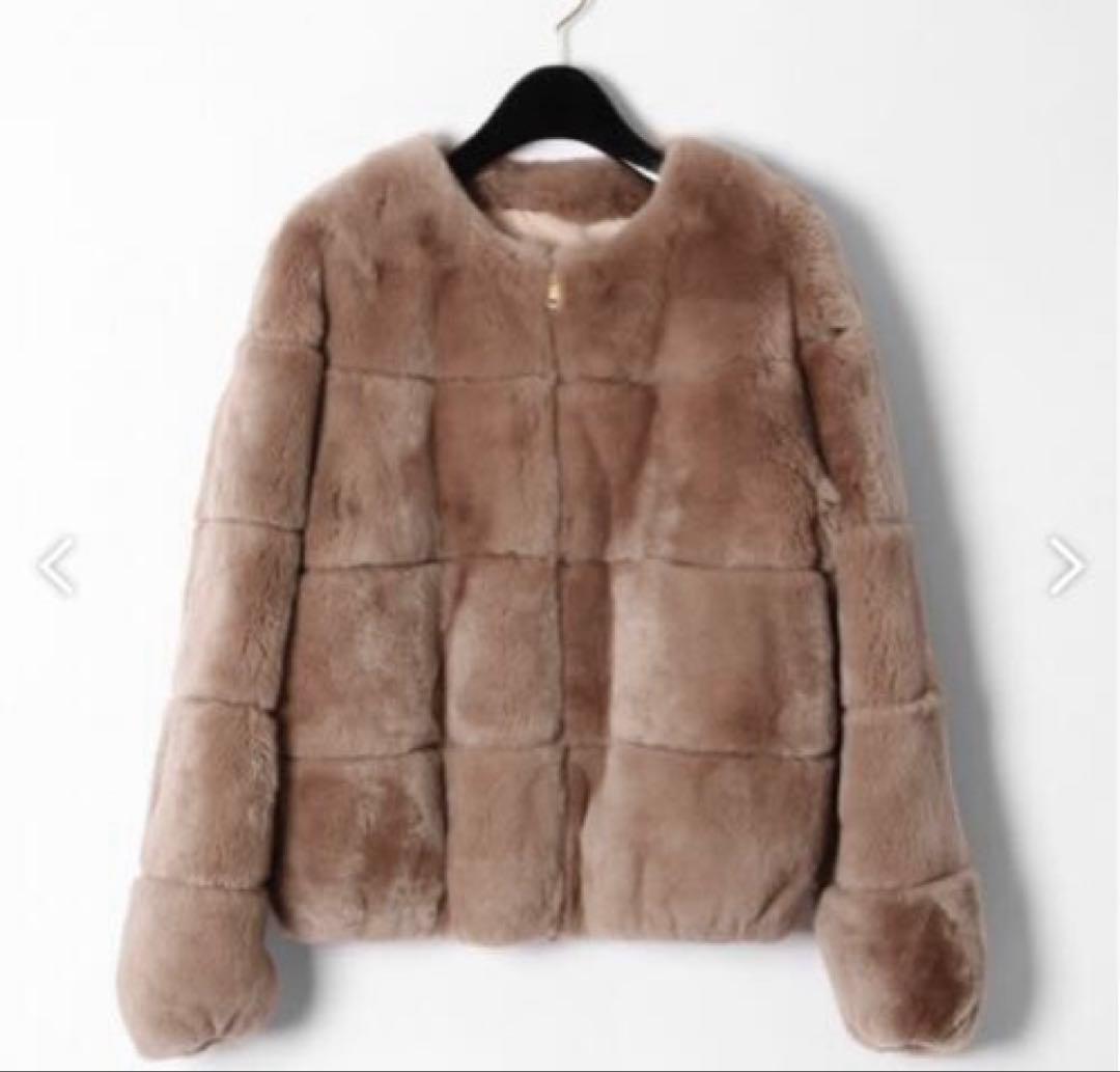 グレースコンチネンタル　リバーシブルノーカラーレッキスブルゾン　一回短時間使用