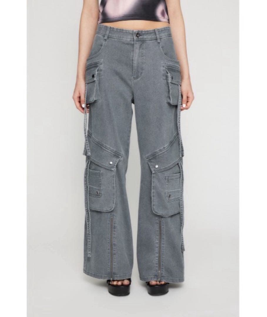 【新品未使用】ラグアジェム　WIDE FLARE CARGO パンツ　グレー