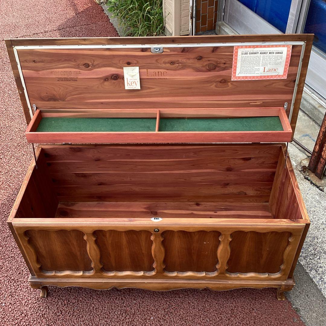 ヴィンテージ Lane シダーチェスト ブランケット トイ ボックス
