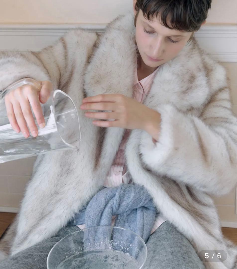 ジャケット・アウター SINOOON Heavy Mix Fur Jacket (Ivory)