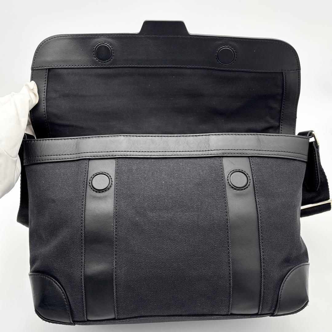 Paul Smith ロゴ 2way ショルダーバッグ 異素材切り替え フラップ