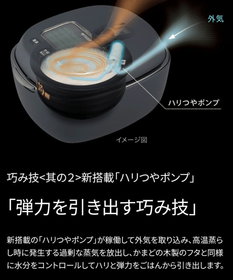 ■TIGERご泡火炊き■家電グランプリ総受賞■多段階圧力IH土鍋炊飯器■匿名配送