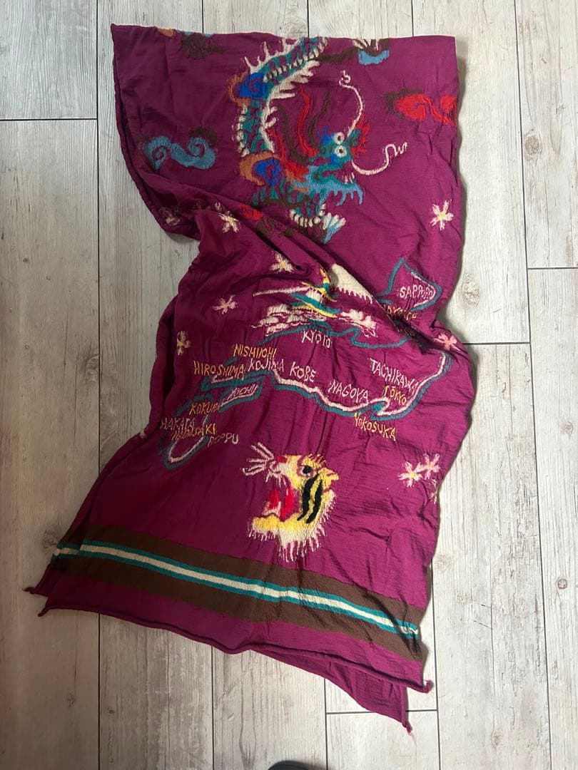 KAPITAL キャピタル スーベニア 縮絨マ フラーストールスカジャン柄