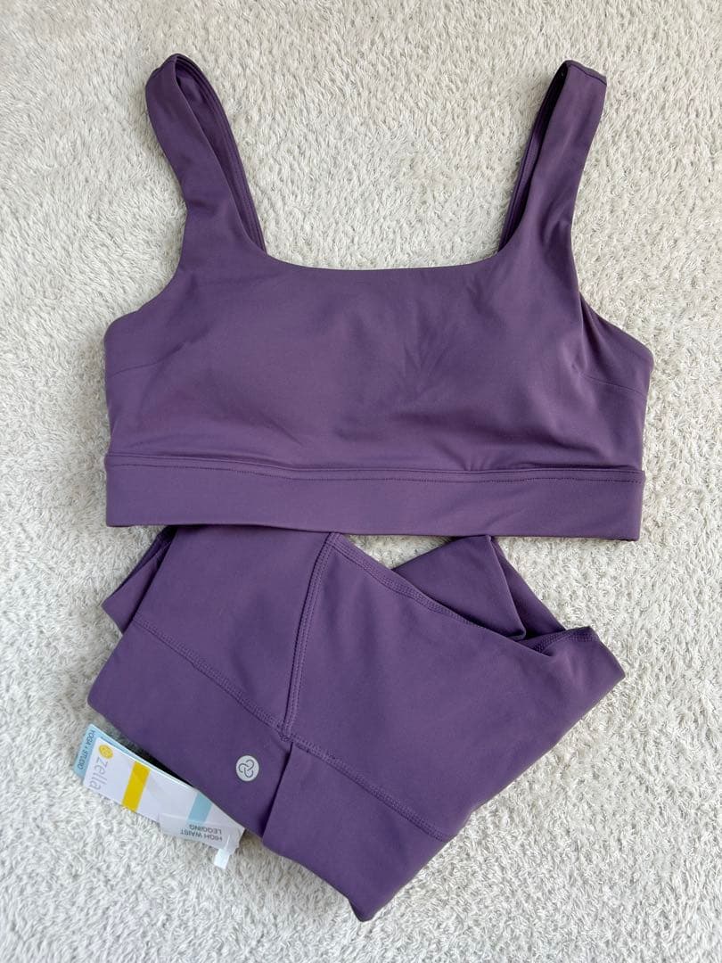 専用　ヨガウェア　パープル　上下セット　新品　Sサイズ