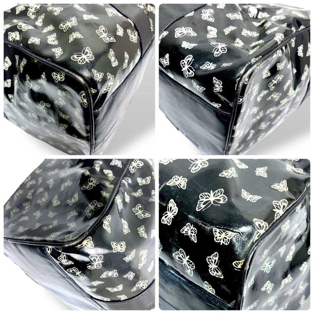 BOTTEGA VENETAボッテガ　ボストンバッグ　PVC レザー　黒　y2k