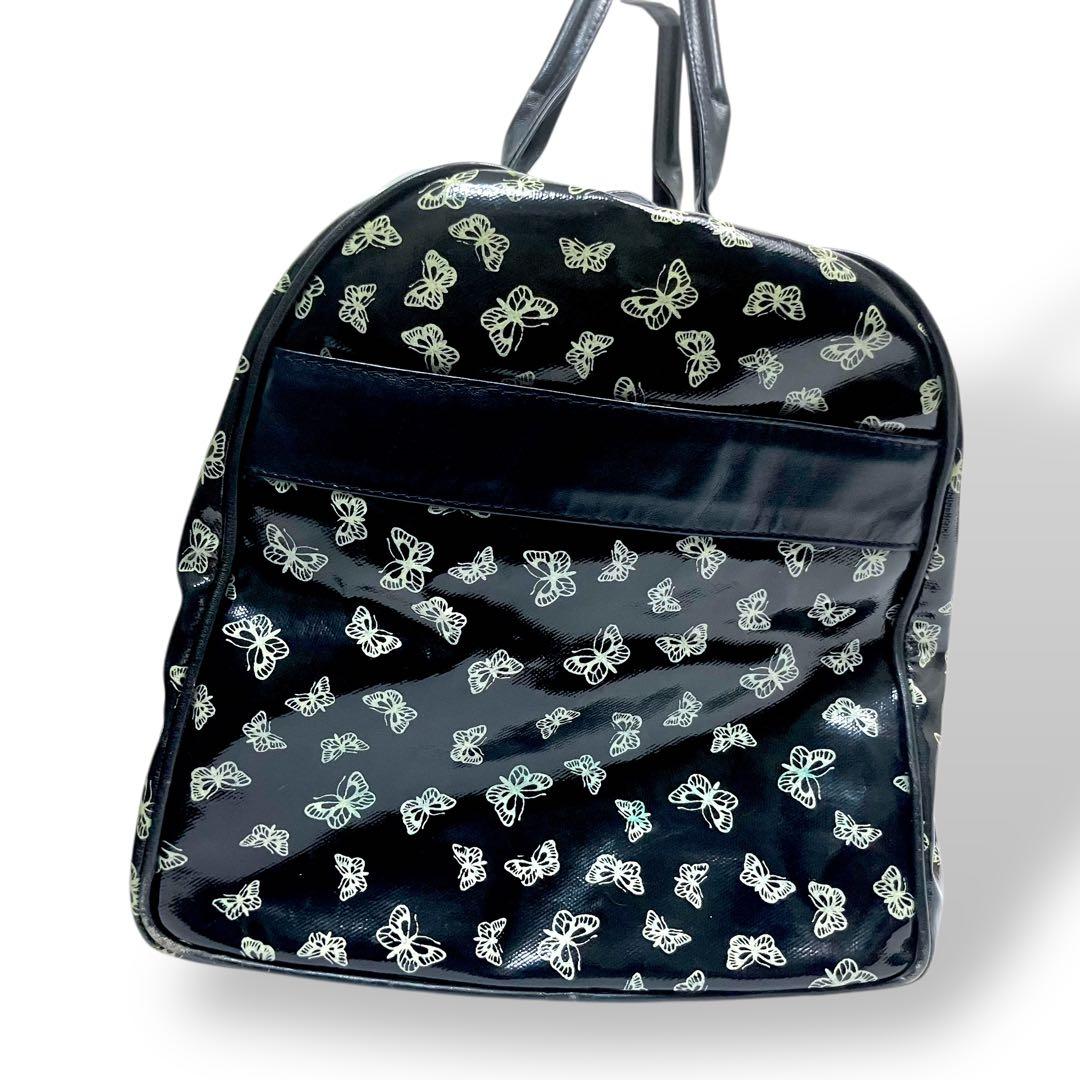 BOTTEGA VENETAボッテガ　ボストンバッグ　PVC レザー　黒　y2k