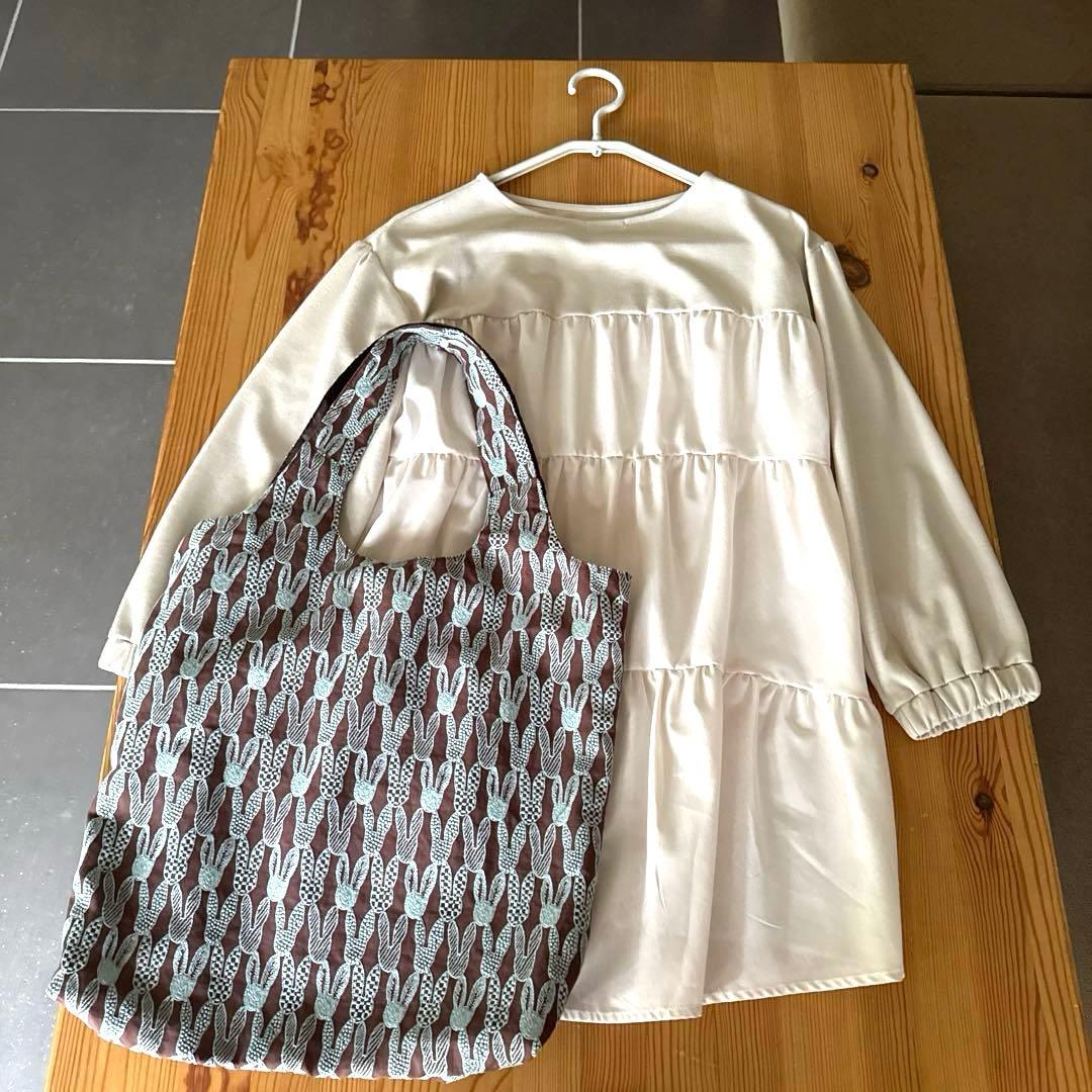 ハンドメイド　ミナペルホネン　ポンピア生地　トートバッグ