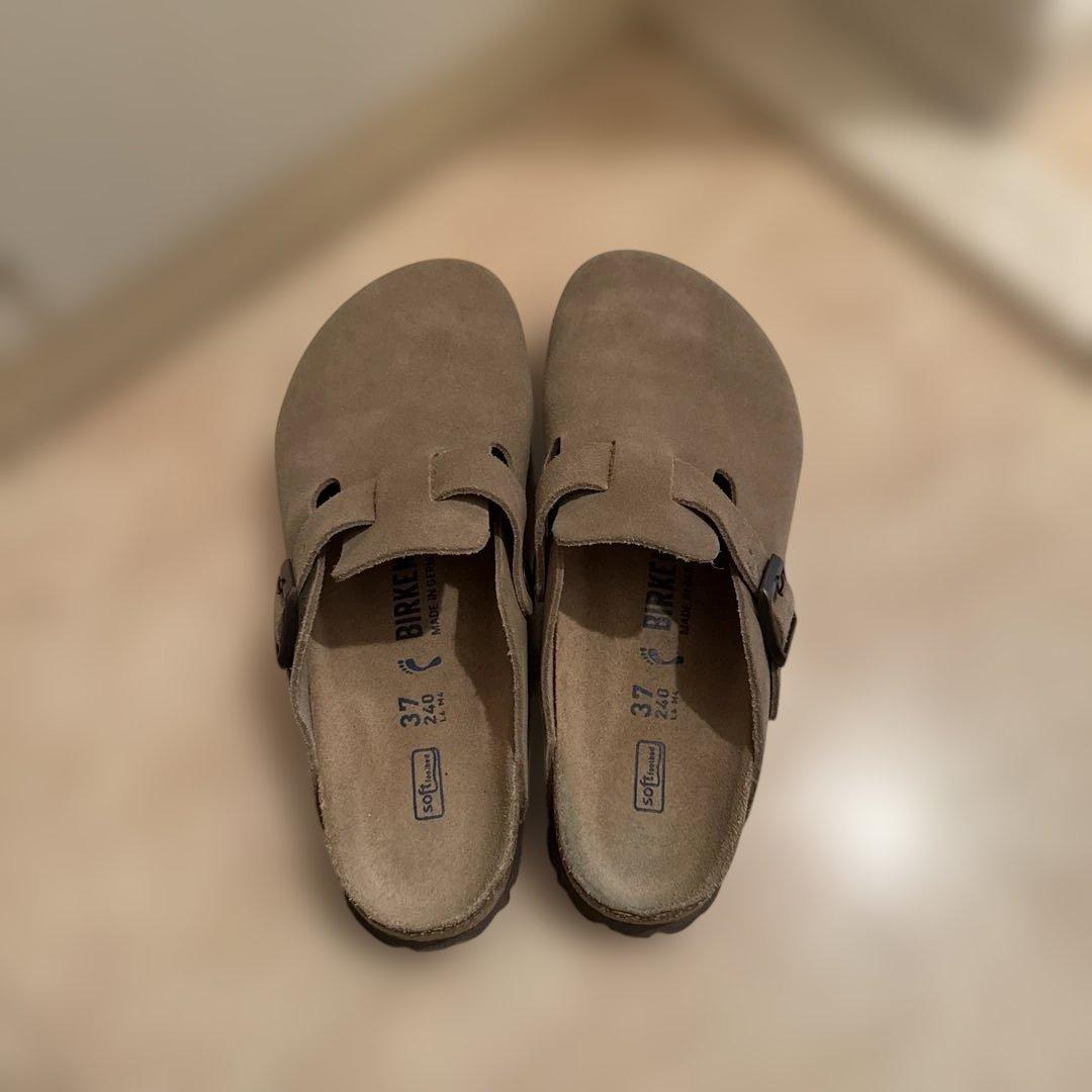 ビルケンシュトックBIRKENSTOCK ボストン　スエードレザー　ベージュ
