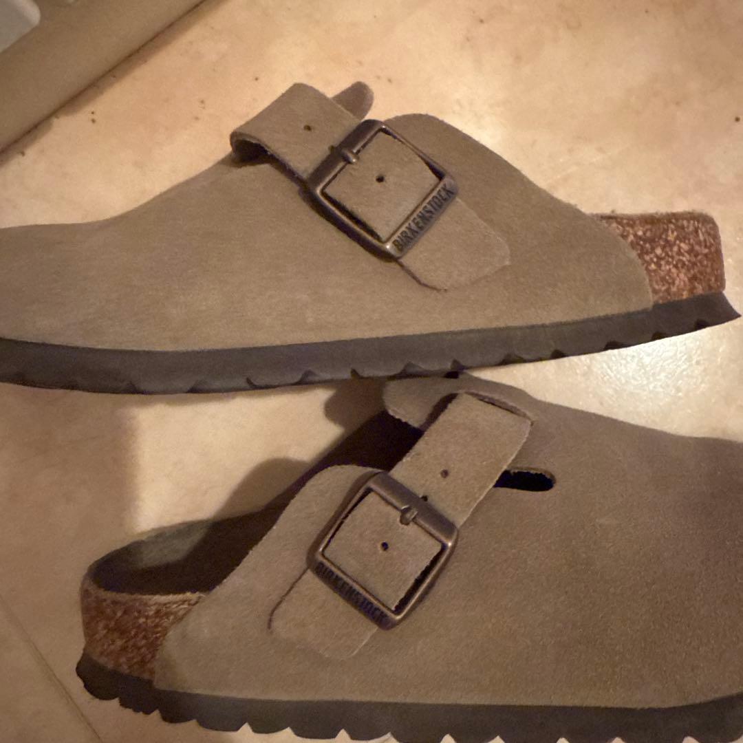 ビルケンシュトックBIRKENSTOCK ボストン　スエードレザー　ベージュ