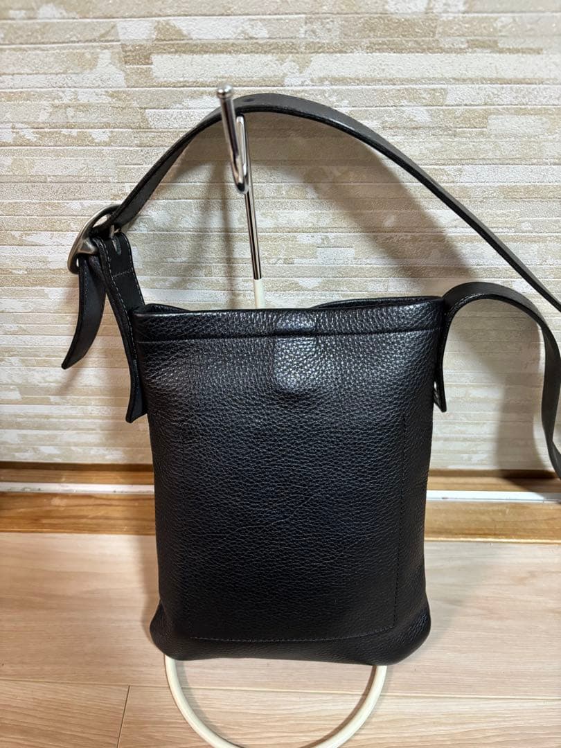 エンダースキーマ　one side belt bag small 黒　リボン付き