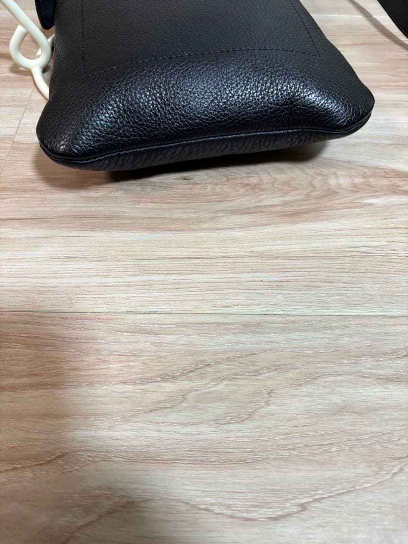 エンダースキーマ　one side belt bag small 黒　リボン付き